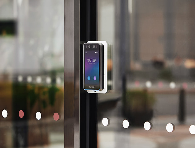 Modern glass lobbies